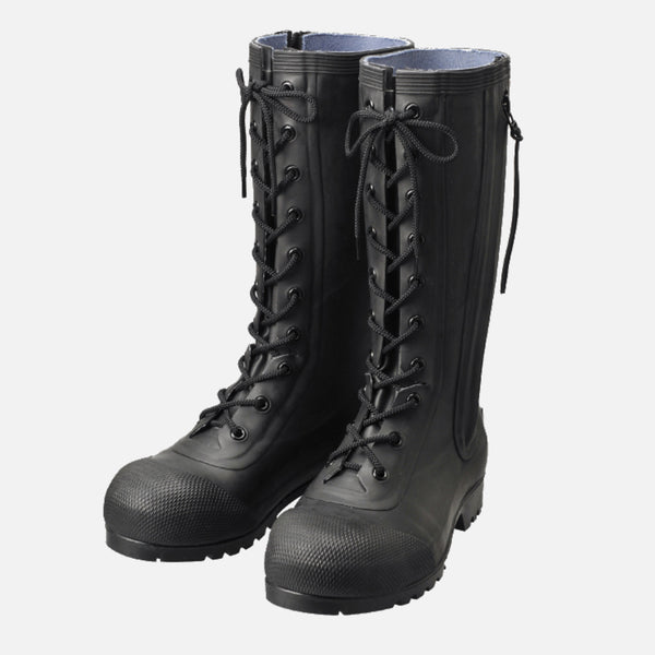 Rubber Safety Lace-up Boots
