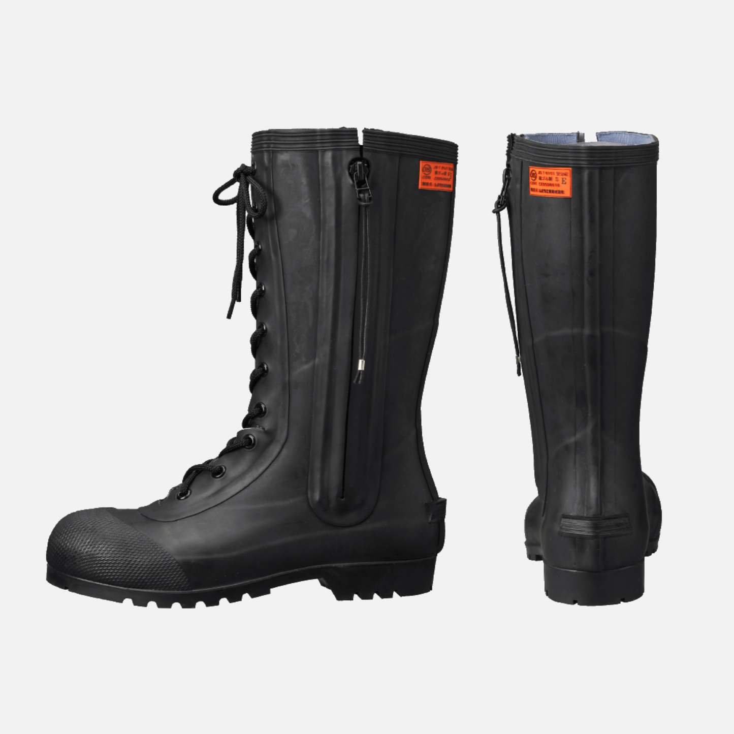Rubber Safety Lace-up Boots