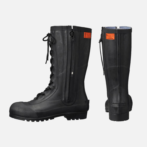 Rubber Safety Lace-up Boots